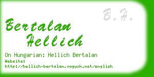 bertalan hellich business card